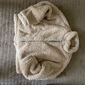 Cropped Sherpa zip up